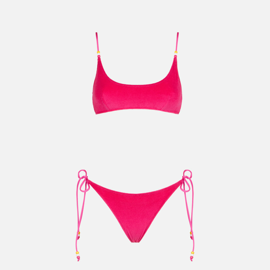 Mc2 Saint Barth Bikini Da Donna A Bralette In Spugna Fucsia