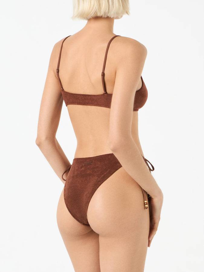 Mc2 Saint Barth Bikini Da Donna A Bralette In Spugna Marrone