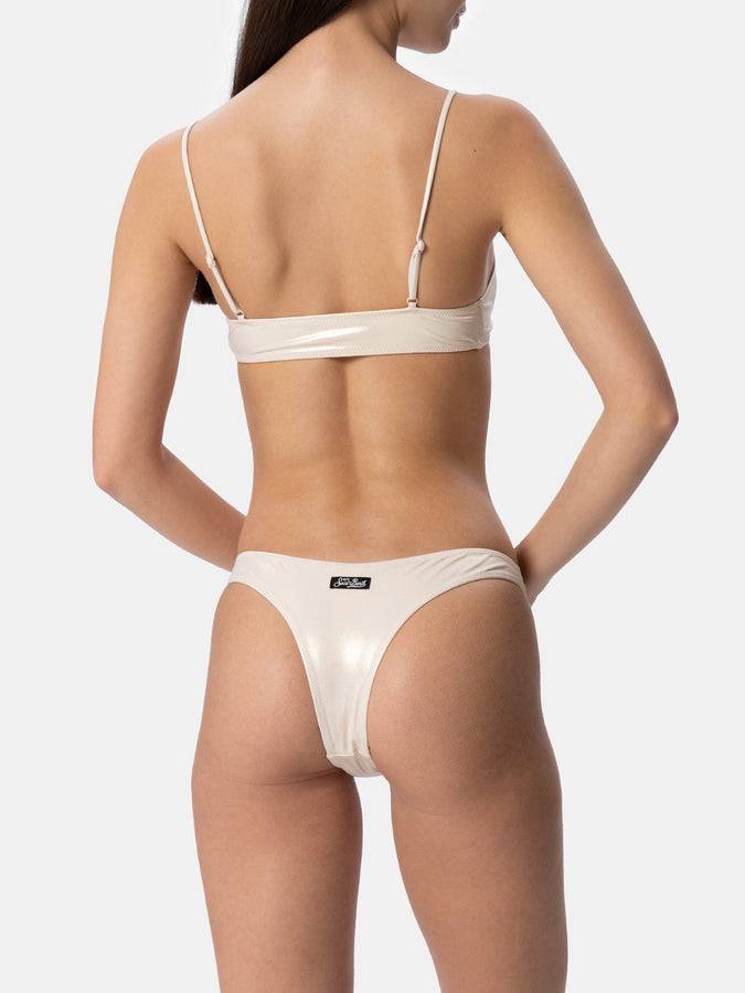 Mc2 Saint Barth Bikini Da Donna A Bralette Lamina Oro Sadie Naomi