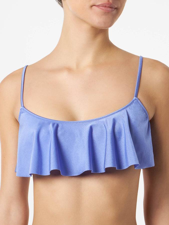 Mc2 Saint Barth Bikini Da Donna A Bralette Lilla Con Volant