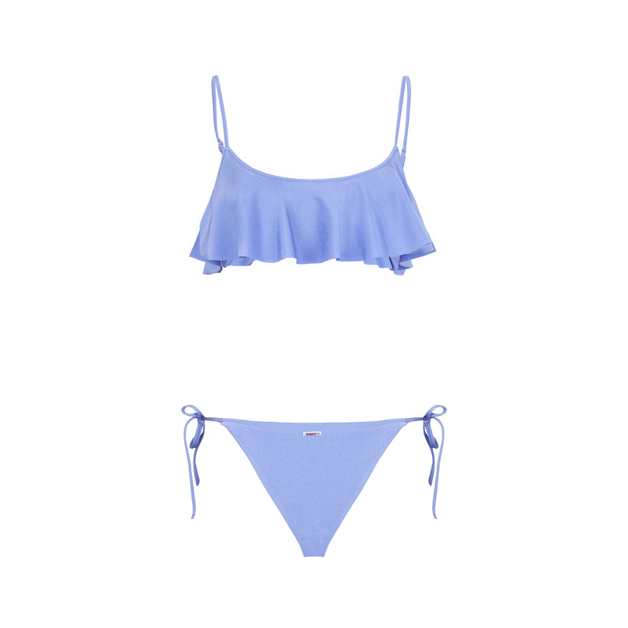 Mc2 Saint Barth Bikini Da Donna A Bralette Lilla Con Volant