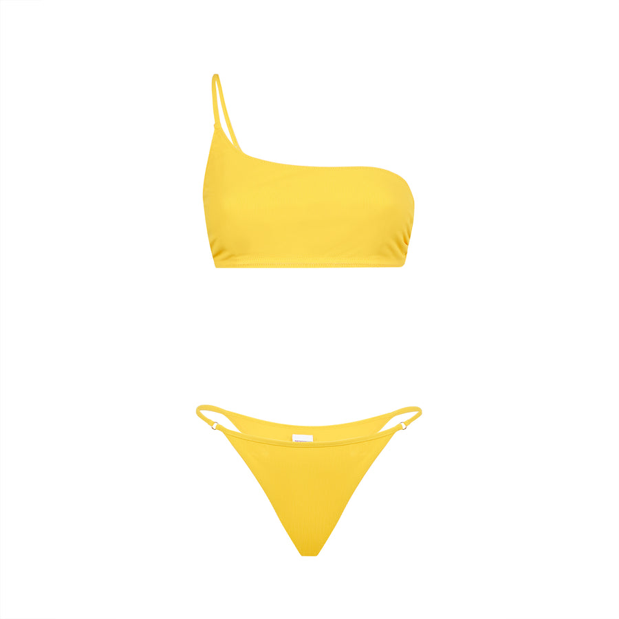 Mc2 Saint Barth Bikini Da Donna A Bralette Monospalla Giallo