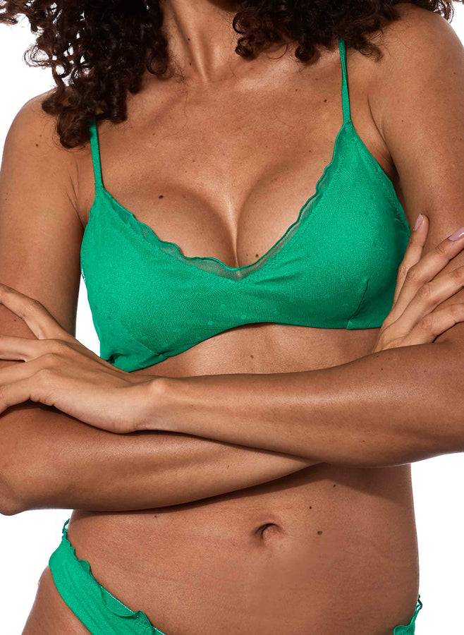 Mc2 Saint Barth Bikini Da Donna A Bralette Verde Smeraldo
