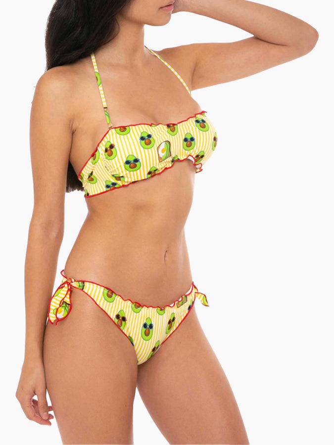 Mc2 Saint Barth Bikini Da Donna A Fascia Con Stampa Avocado