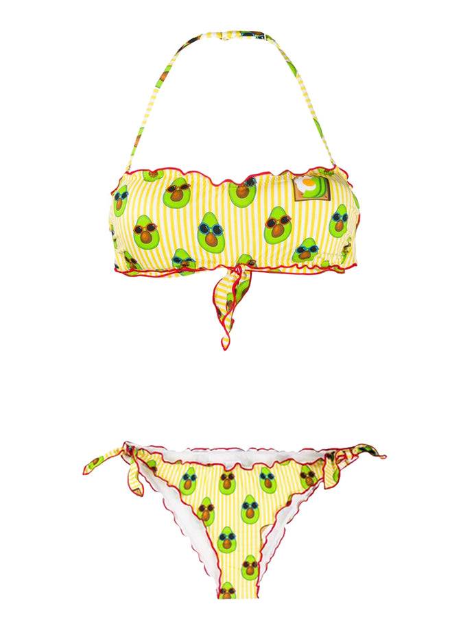 Mc2 Saint Barth Bikini Da Donna A Fascia Con Stampa Avocado