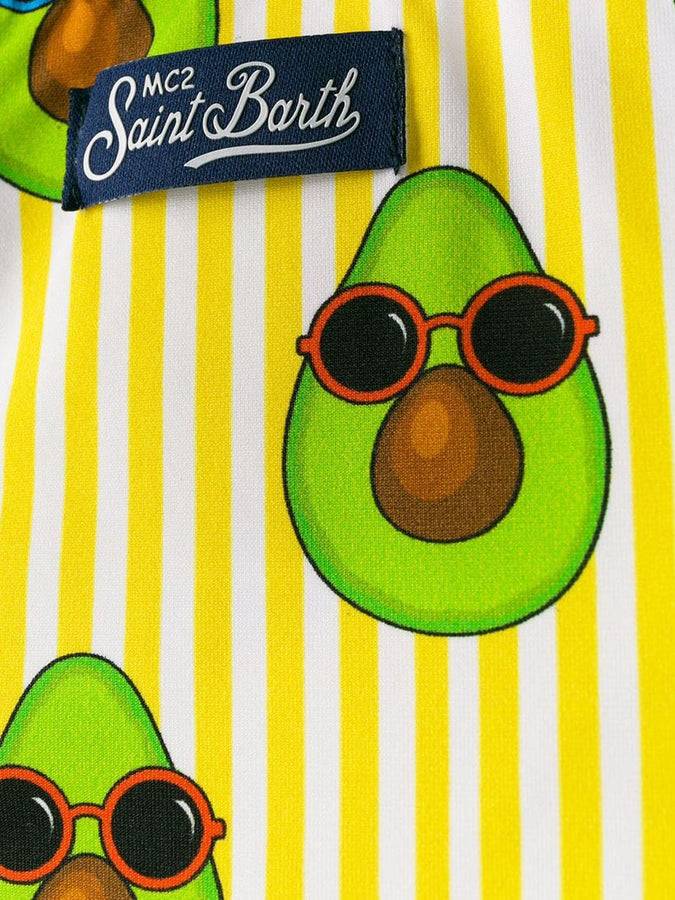 Mc2 Saint Barth Bikini Da Donna A Fascia Con Stampa Avocado