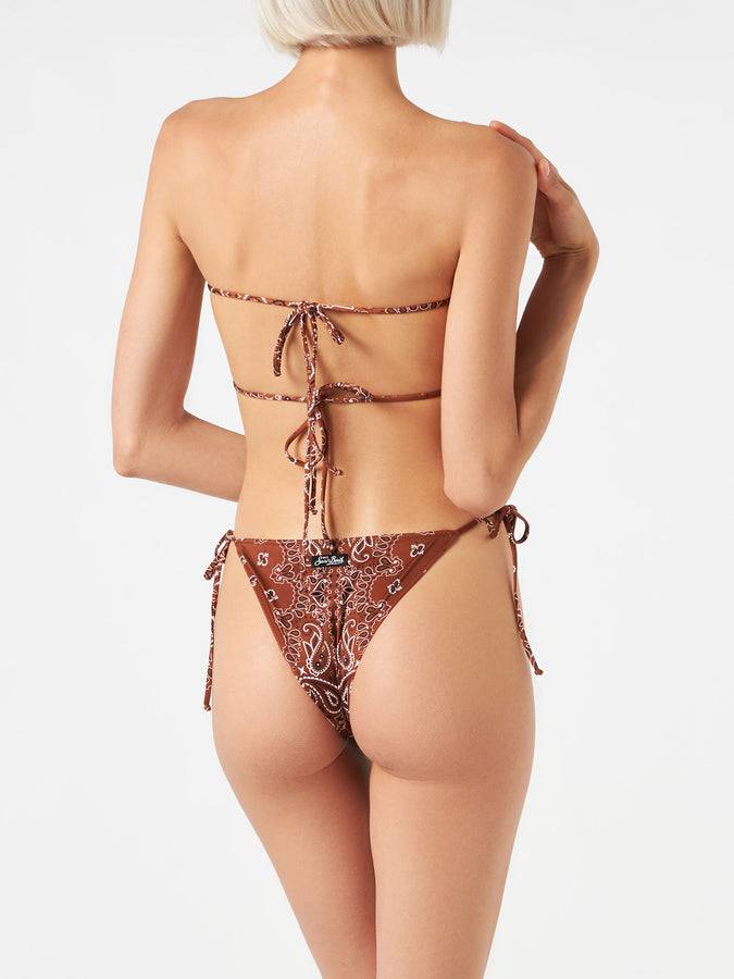 Mc2 Saint Barth Bikini Da Donna A Fascia Con Stampa Bandana