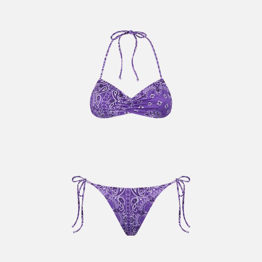 Mc2 Saint Barth Bikini Da Donna A Fascia Con Stampa Bandana