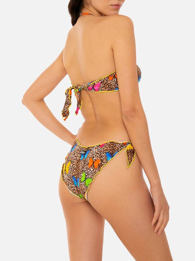 Mc2 Saint Barth Bikini Da Donna A Fascia Con Stampa Farfalle