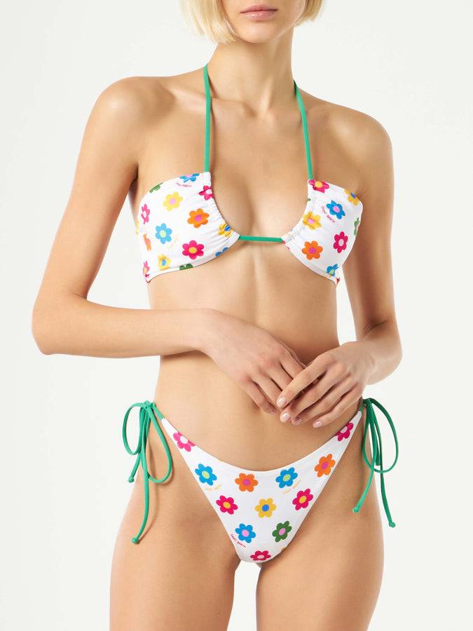 Mc2 Saint Barth Bikini da donna a fascia con stampa margherite