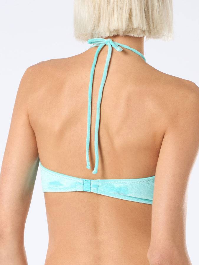 Mc2 Saint Barth Bikini Da Donna A Fascia In Ciniglia Verde Acqua