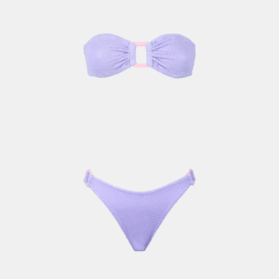 Mc2 Saint Barth Bikini Da Donna A Fascia Pastello Crinkle
