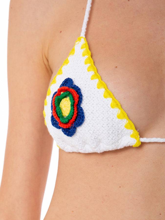 Mc2 Saint Barth Bikini Da Donna A Triangolo All'uncinetto