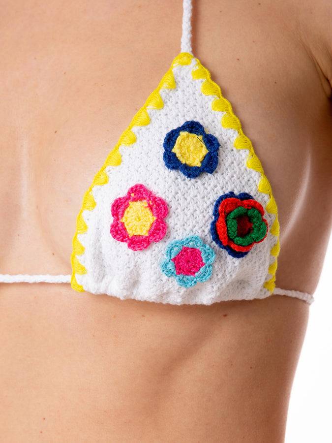 Mc2 Saint Barth Bikini Da Donna A Triangolo All'uncinetto