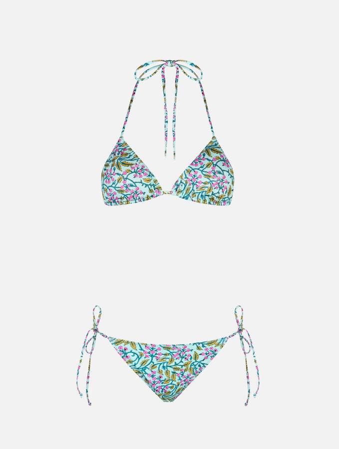 Mc2 Saint Barth Bikini Da Donna A Triangolo Con Fiori Radicali Leah Marielle