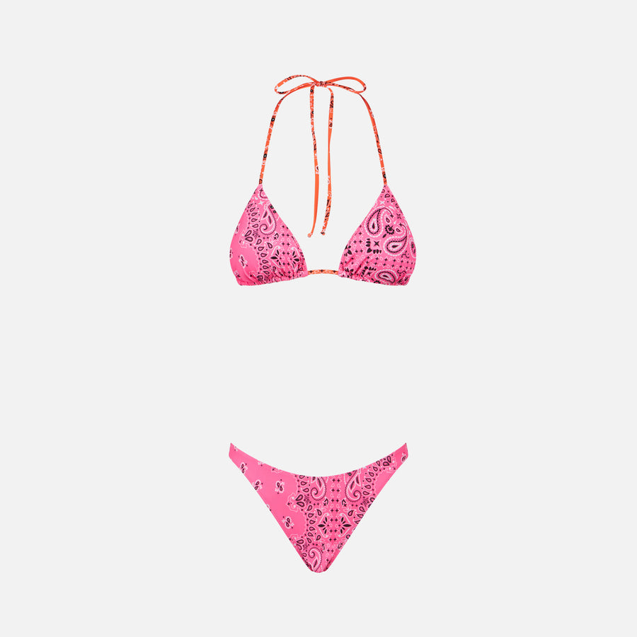 Mc2 Saint Barth Bikini Da Donna A Triangolo Con Stampa Bandana