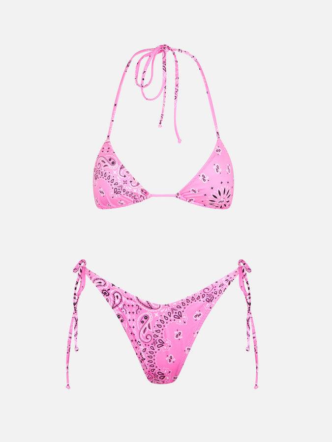Mc2 Saint Barth Bikini Da Donna A Triangolo Con Stampa Bandana