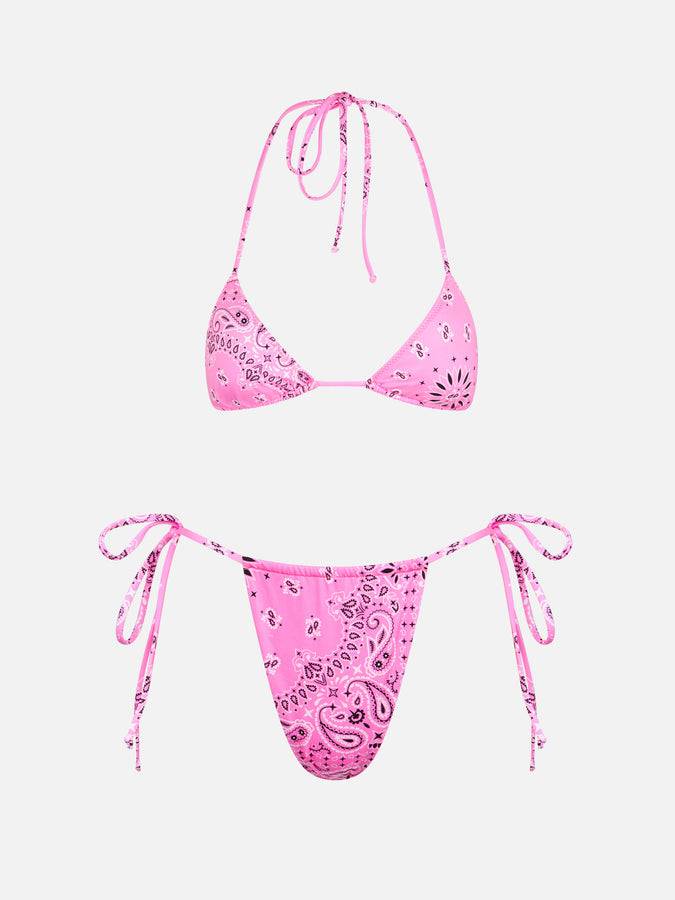 Mc2 Saint Barth Bikini Da Donna A Triangolo Con Stampa Bandana