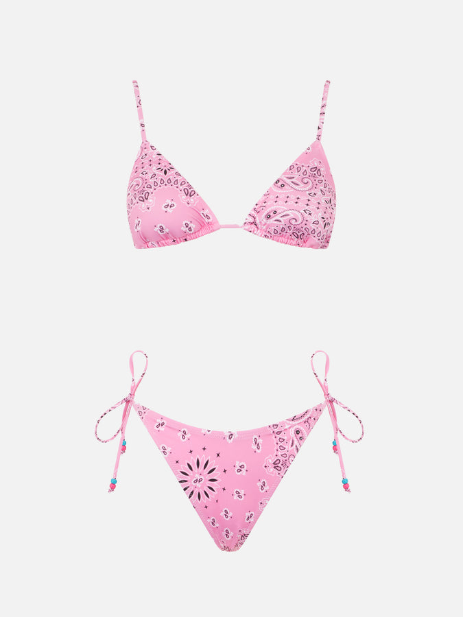 Mc2 Saint Barth Bikini Da Donna A Triangolo Con Stampa Bandana