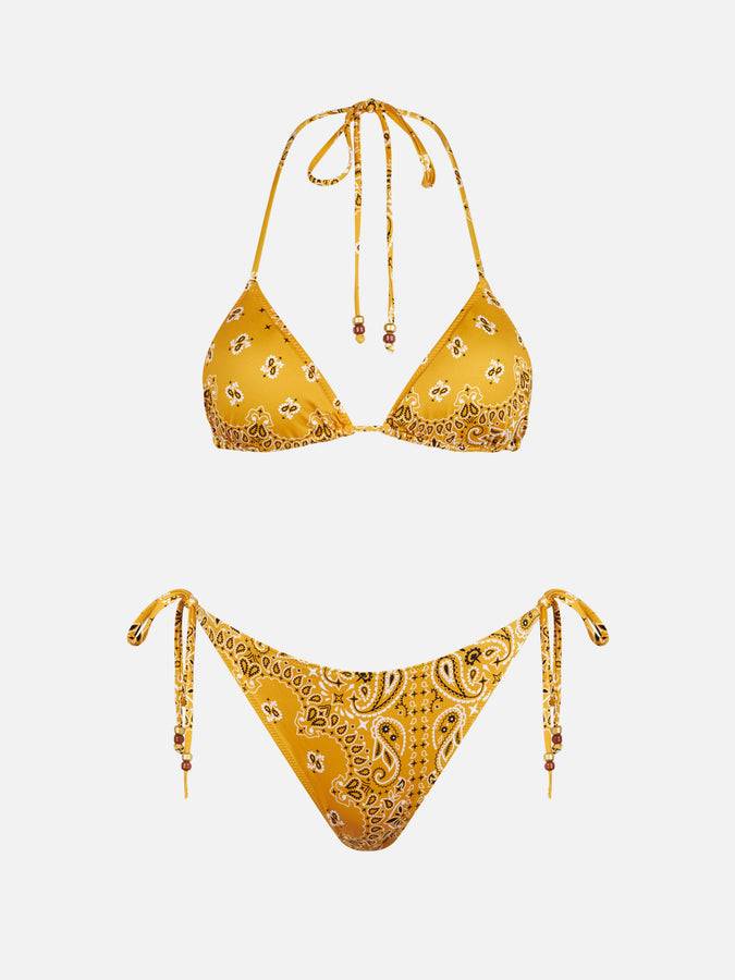 Mc2 Saint Barth Bikini Da Donna A Triangolo Con Stampa Bandana