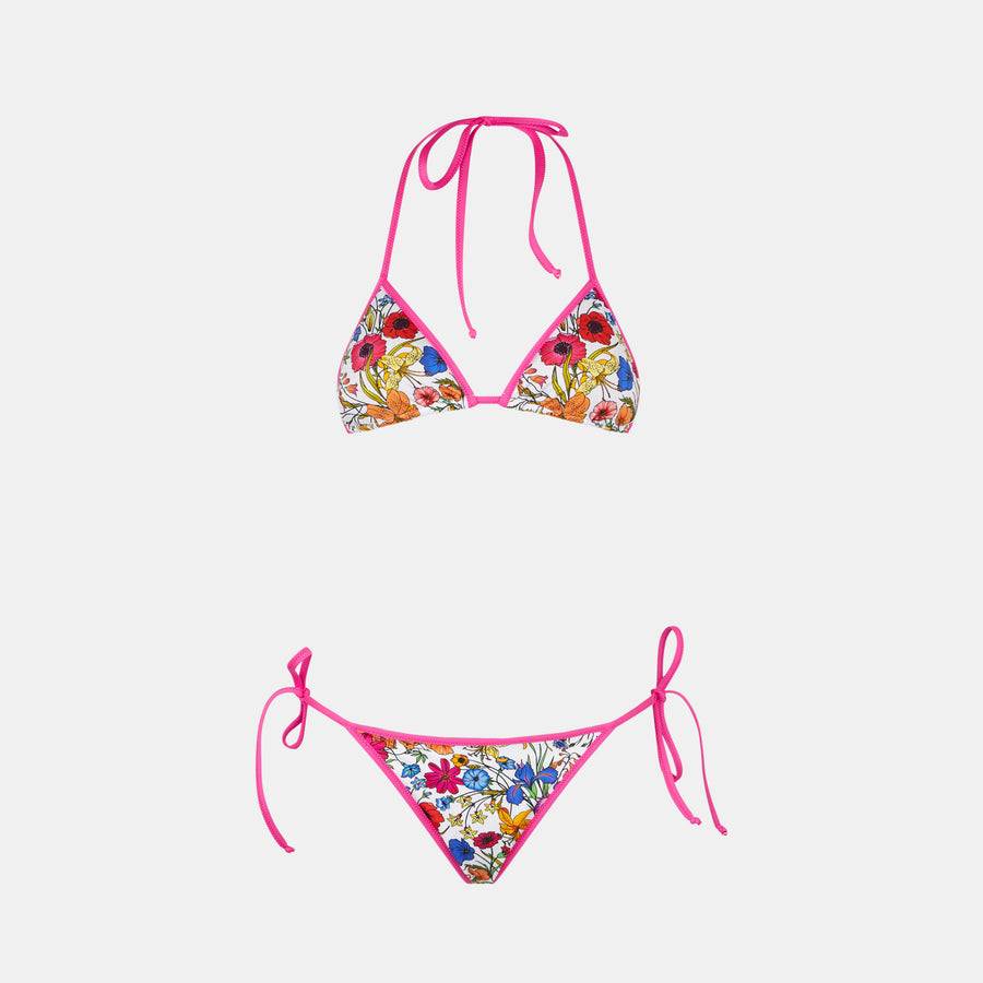 Mc2 Saint Barth Bikini Da Donna A Triangolo Con Stampa Fiori