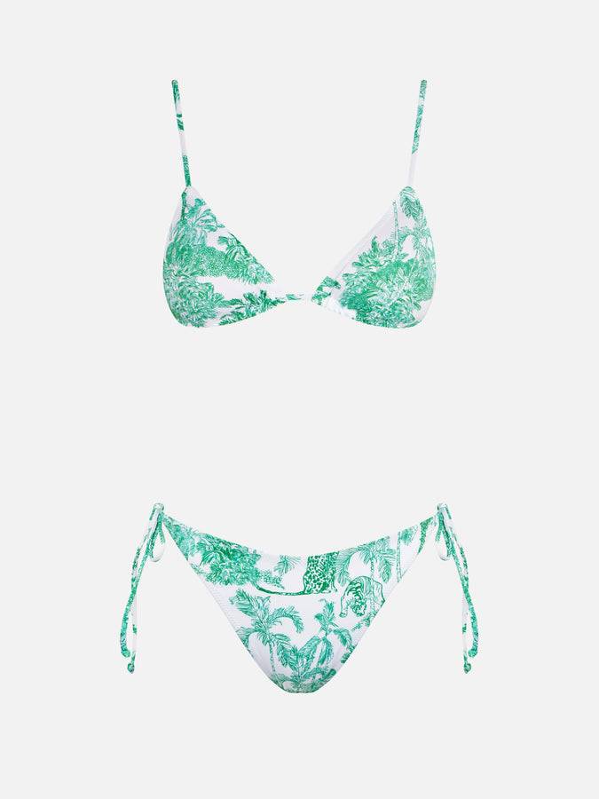 Mc2 Saint Barth Bikini Da Donna A Triangolo Con Stampa Giungla
