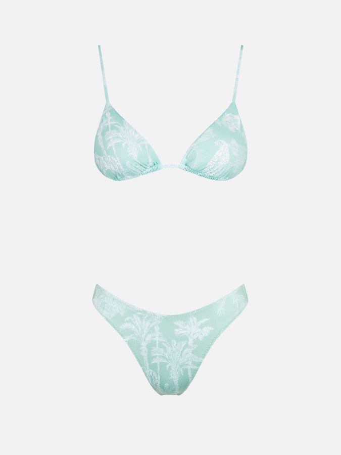 Mc2 Saint Barth Bikini Da Donna A Triangolo Con Stampa Giungla