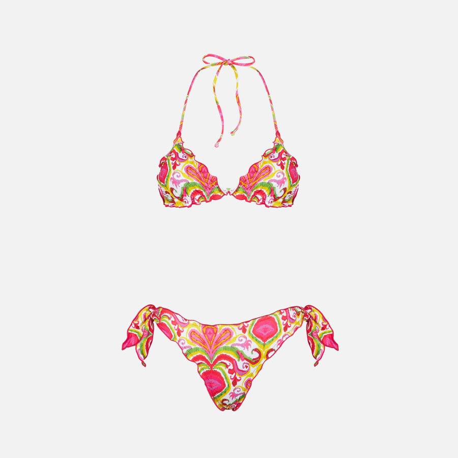 Mc2 Saint Barth Bikini Da Donna A Triangolo Con Stampa Ikat