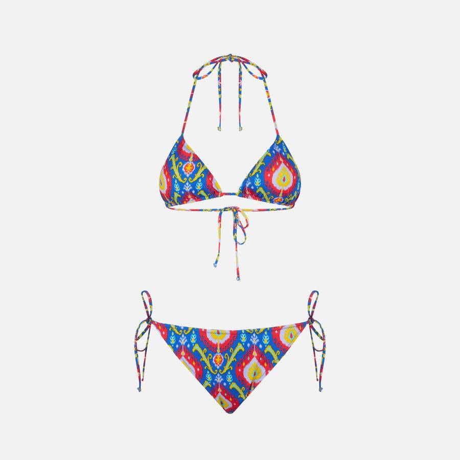 Mc2 Saint Barth Bikini Da Donna A Triangolo Con Stampa Ikat