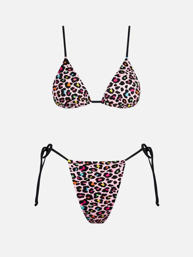 Mc2 Saint Barth Bikini Da Donna A Triangolo Con Stampa Leopardata