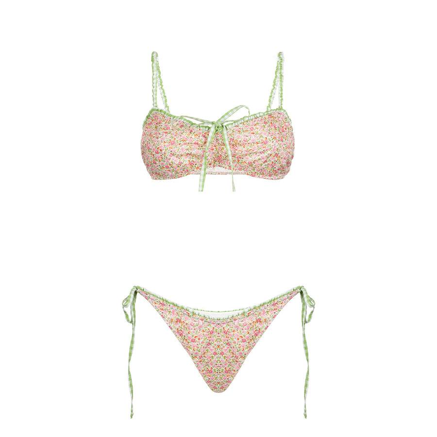 Mc2 Saint Barth Bikini Da Donna A Triangolo Con Stampa Liberty | Realizzato Con Tessuto Liberty