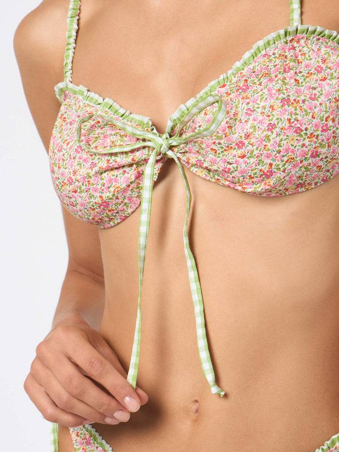 Mc2 Saint Barth Bikini Da Donna A Triangolo Con Stampa Liberty | Realizzato Con Tessuto Liberty
