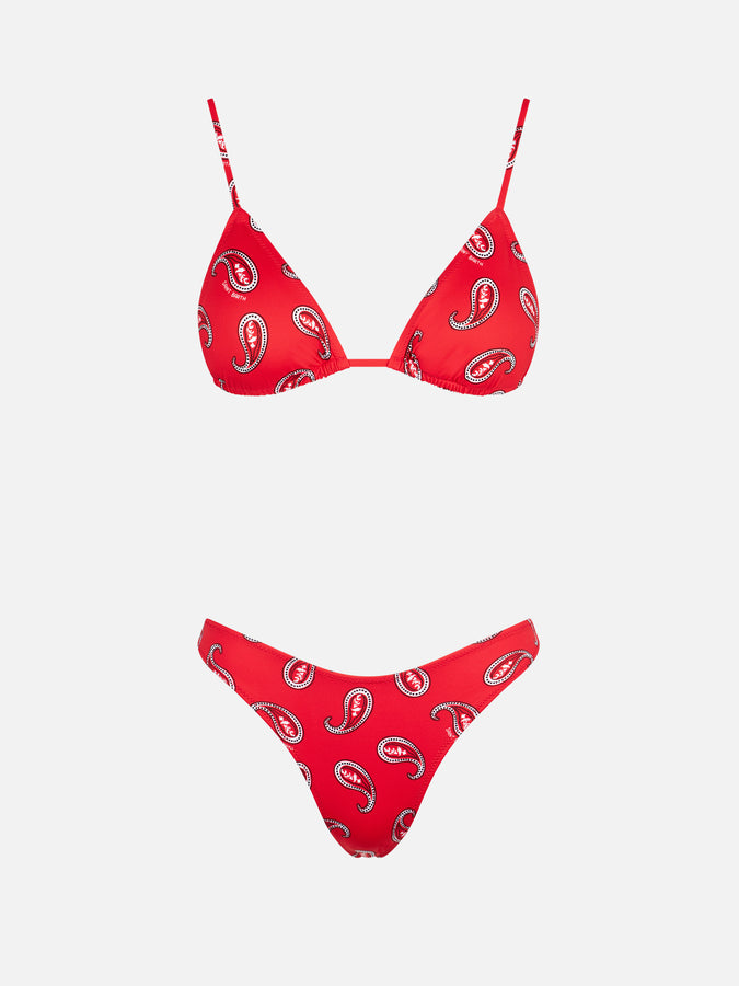 Mc2 Saint Barth Bikini Da Donna A Triangolo Con Stampa Paisley