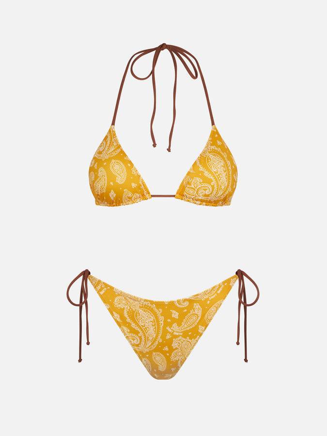 Mc2 Saint Barth Bikini Da Donna A Triangolo Con Stampa Paisley