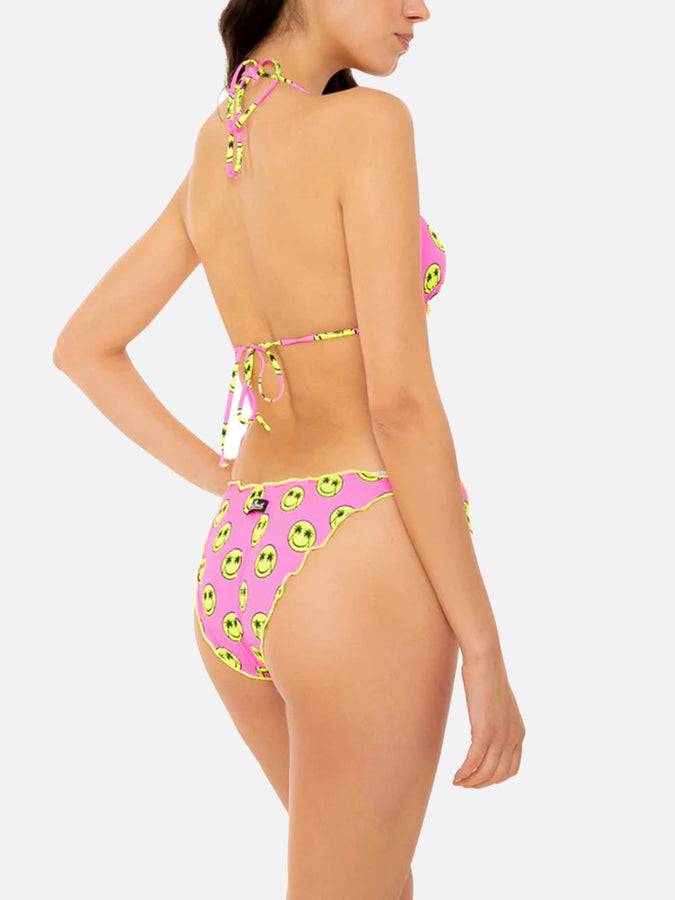 Mc2 Saint Barth Bikini Da Donna A Triangolo Con Stampa Smile Gialla