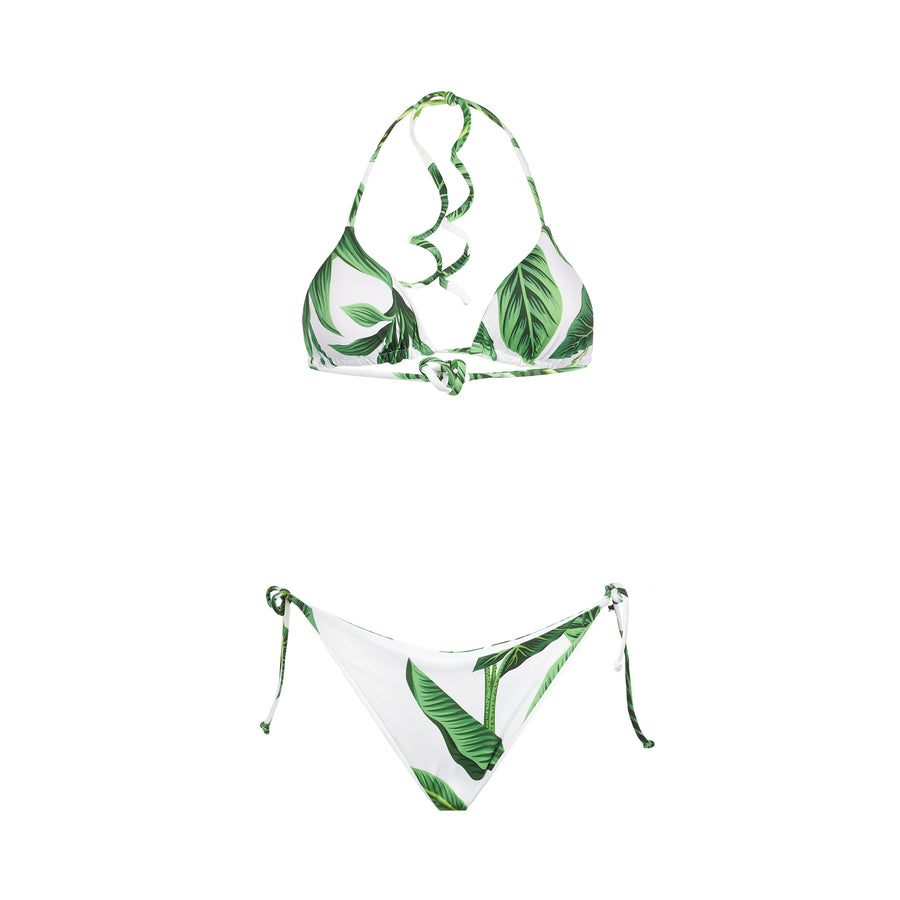 Mc2 Saint Barth Bikini Da Donna A Triangolo Con Stampa Tropicale