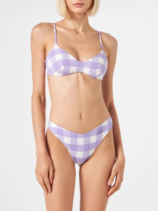 Mc2 Saint Barth Bikini da donna a triangolo con stampa vichy