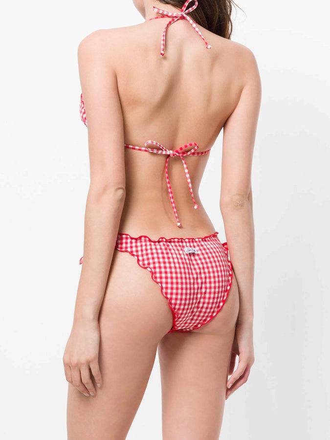 Mc2 Saint Barth Bikini Da Donna A Triangolo Con Stampa Vichy
