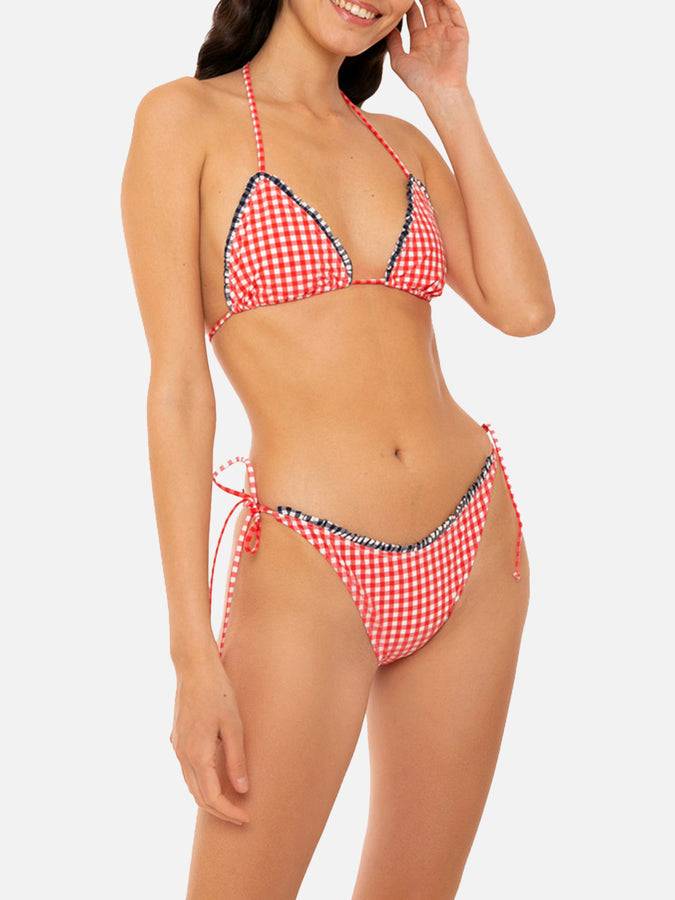 Mc2 Saint Barth Bikini Da Donna A Triangolo Con Stampa Vichy