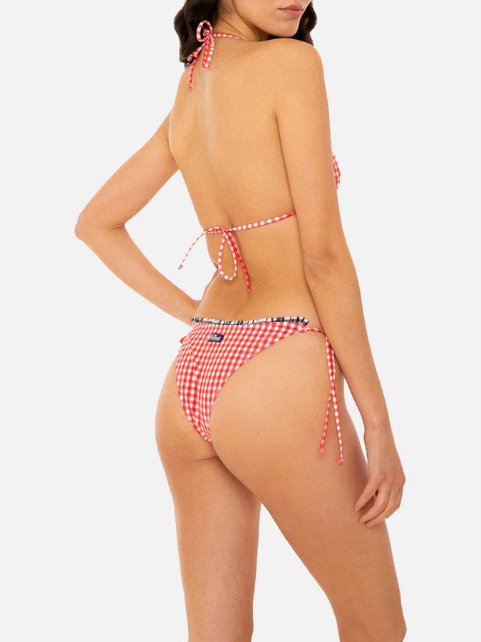 Mc2 Saint Barth Bikini Da Donna A Triangolo Con Stampa Vichy