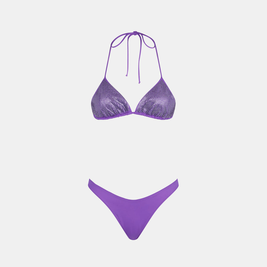 Mc2 Saint Barth Bikini Da Donna A Triangolo Con Strass