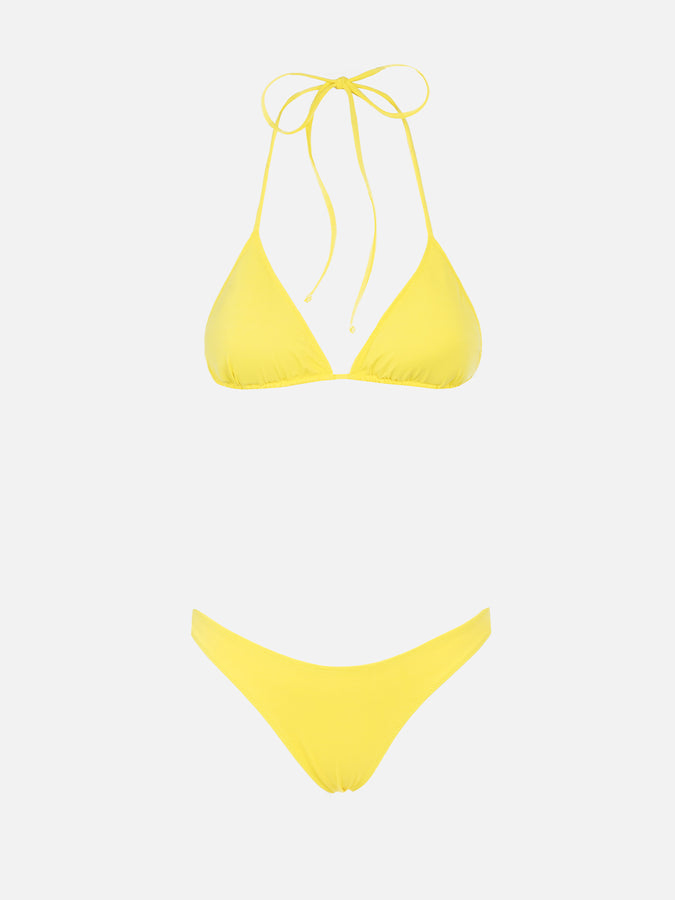 Mc2 Saint Barth Bikini Da Donna A Triangolo Giallo Pallido Leah Naomi
