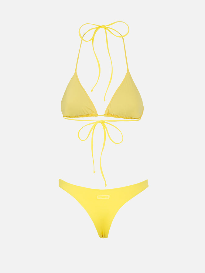 Mc2 Saint Barth Bikini Da Donna A Triangolo Giallo Pallido Leah Naomi