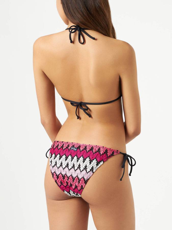 Mc2 Saint Barth Bikini Da Donna A Triangolo In Maglia Chevron