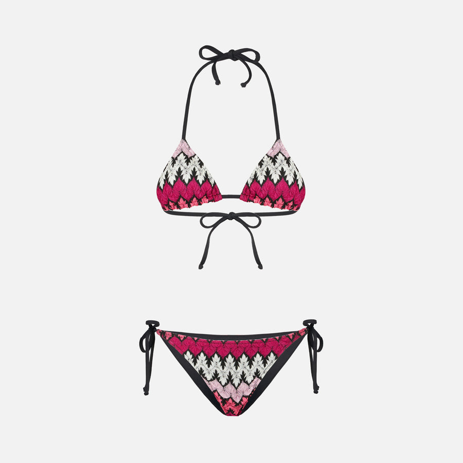 Mc2 Saint Barth Bikini Da Donna A Triangolo In Maglia Chevron