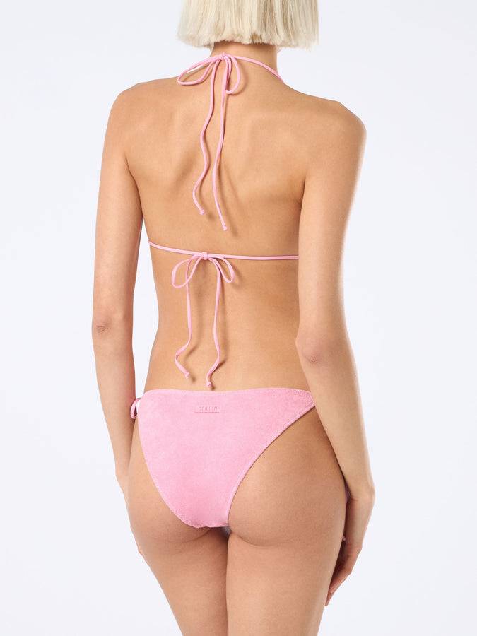 Mc2 Saint Barth Bikini Da Donna A Triangolo Rosa In Spugna Leah Virgo