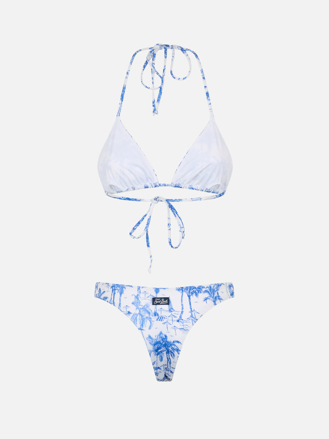 Mc2 Saint Barth Bikini Da Donna A Triangolo Toile De Jouy Leah Naomi