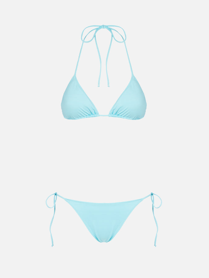 Mc2 Saint Barth Bikini Da Donna A Triangolo Verde Acqua Leah Marielle