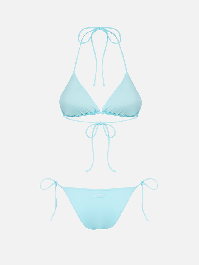 Mc2 Saint Barth Bikini Da Donna A Triangolo Verde Acqua Leah Marielle