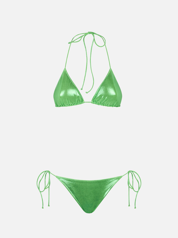 Mc2 Saint Barth Bikini Da Donna A Triangolo Verde Lamina
